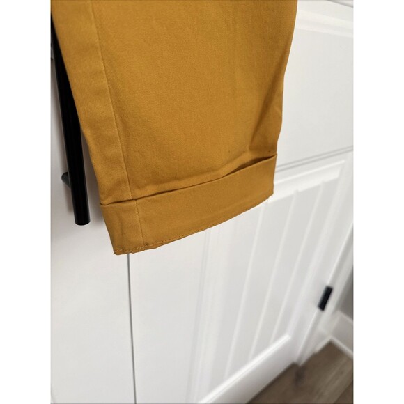 NWT Womens Lands End Cropped Straight Leg Pants Mustard Stretch Preppy Dressy 14 - Picture 3 of 12